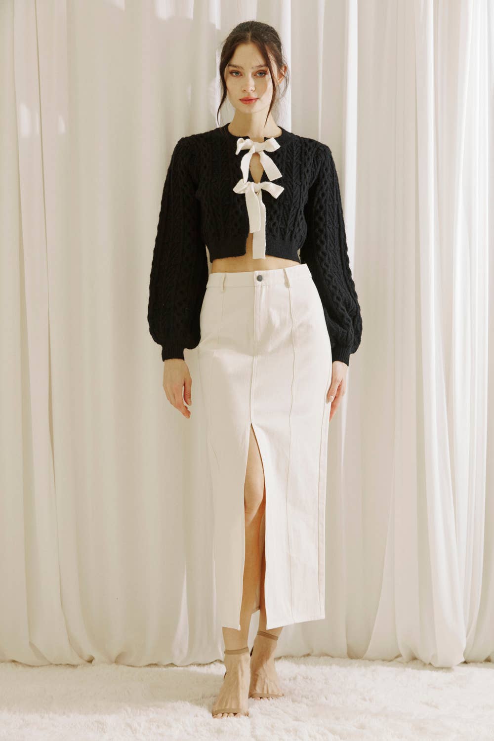 Take a Bow Cable Knit Cardi