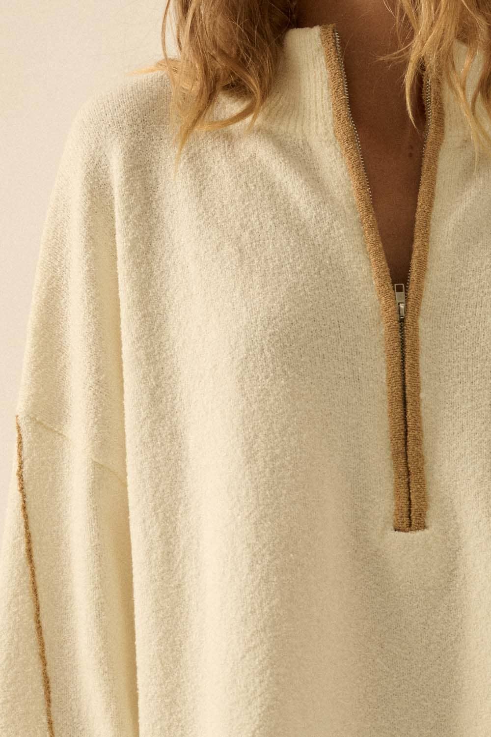 Textured Knit Half-Zip