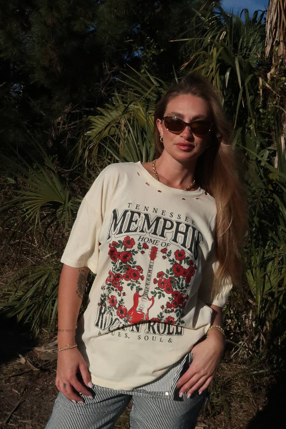 Home Of Rock 'N' Roll Vintage-Wash Graphic Tee