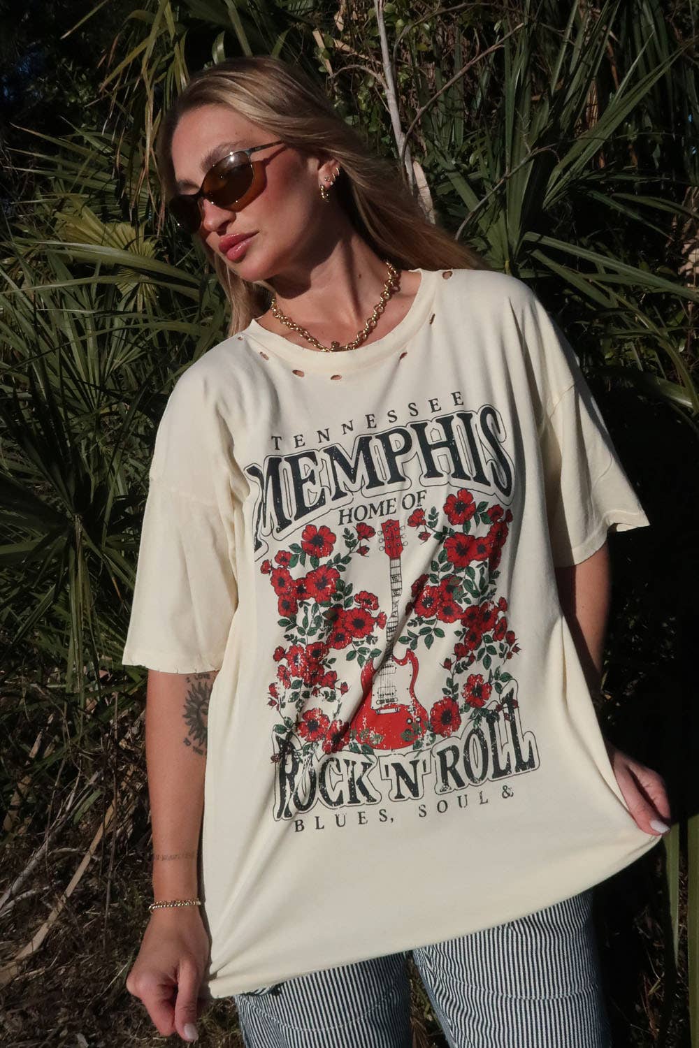 Home Of Rock 'N' Roll Vintage-Wash Graphic Tee