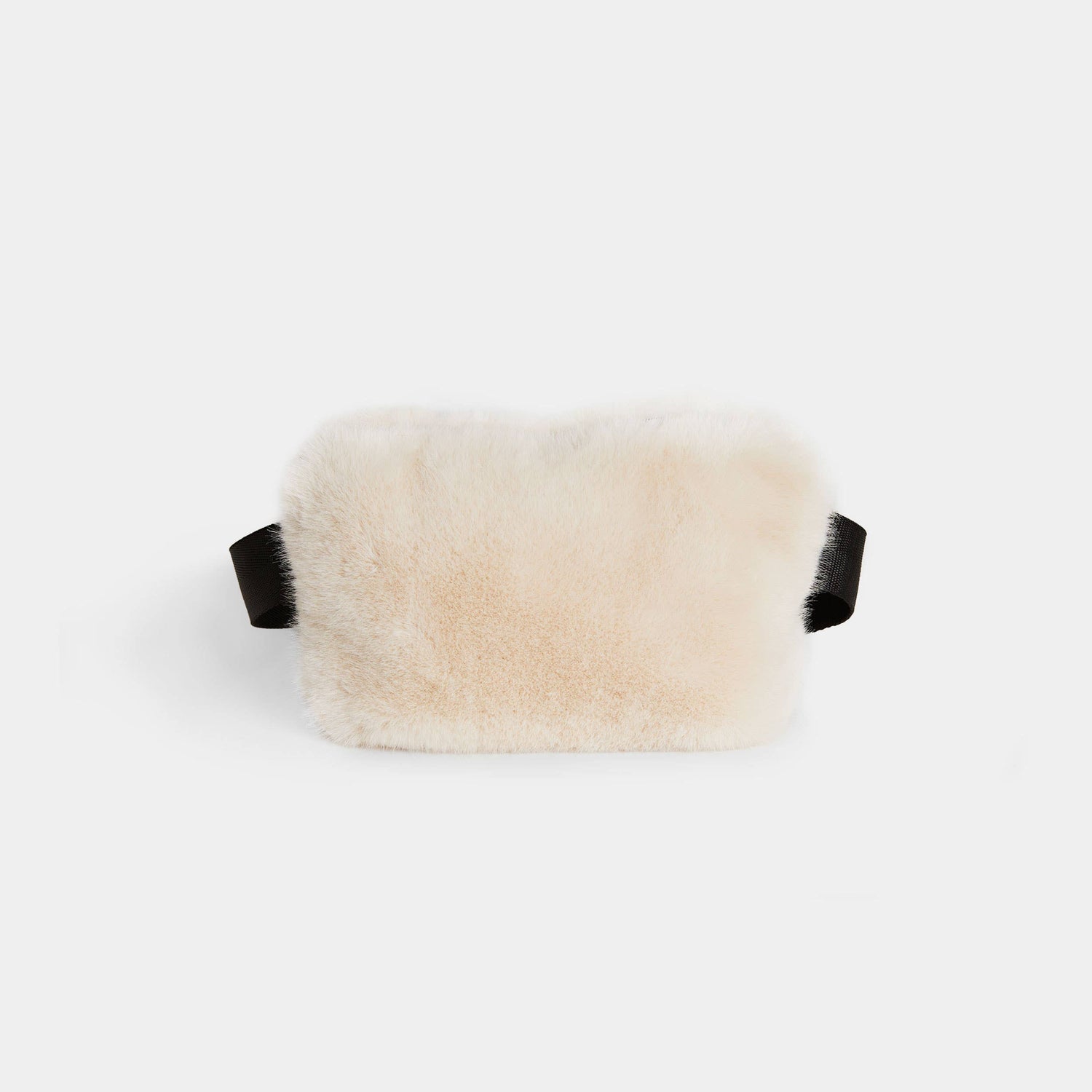 Estelle Faux Fur Sling Bag: Winter White