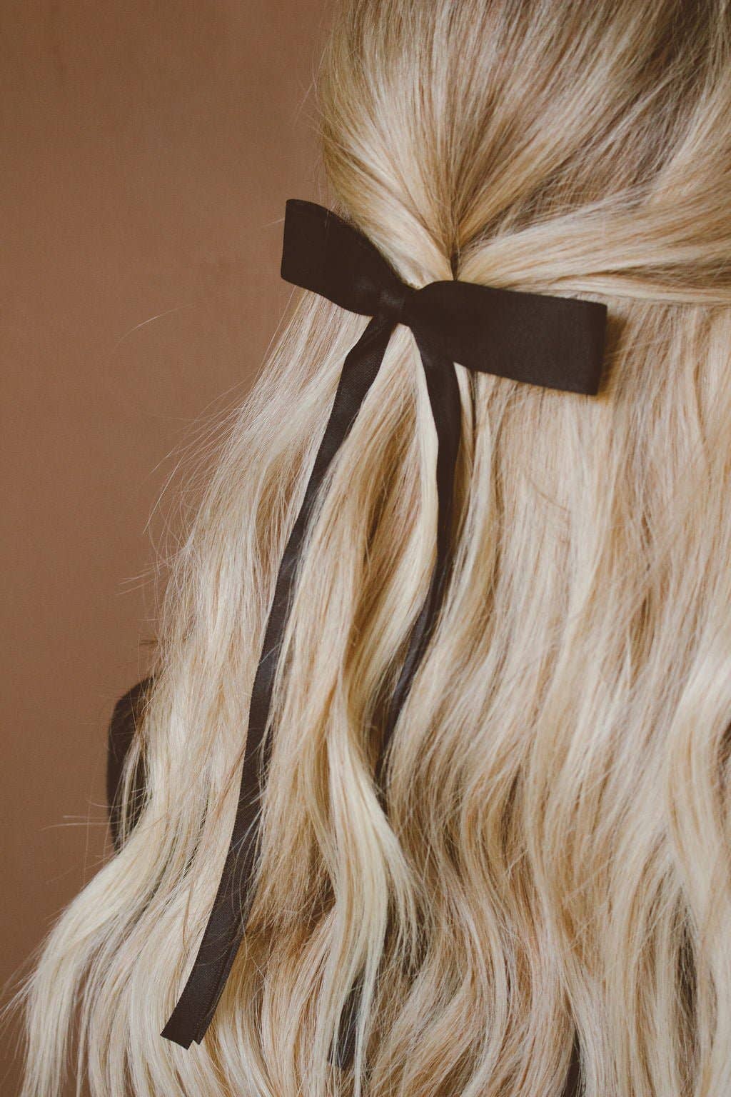 Satin Ribbon Long Bow Clip