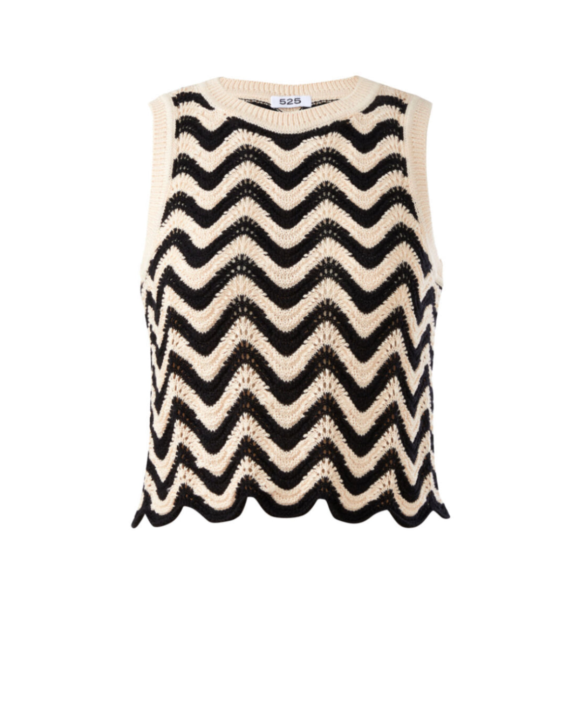 Kayla Chevron Scalloped Tank