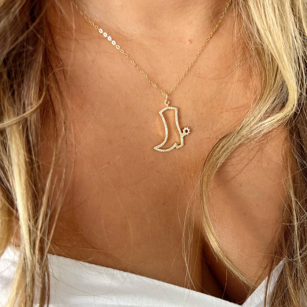 Nashville Cowboy Boot Necklace