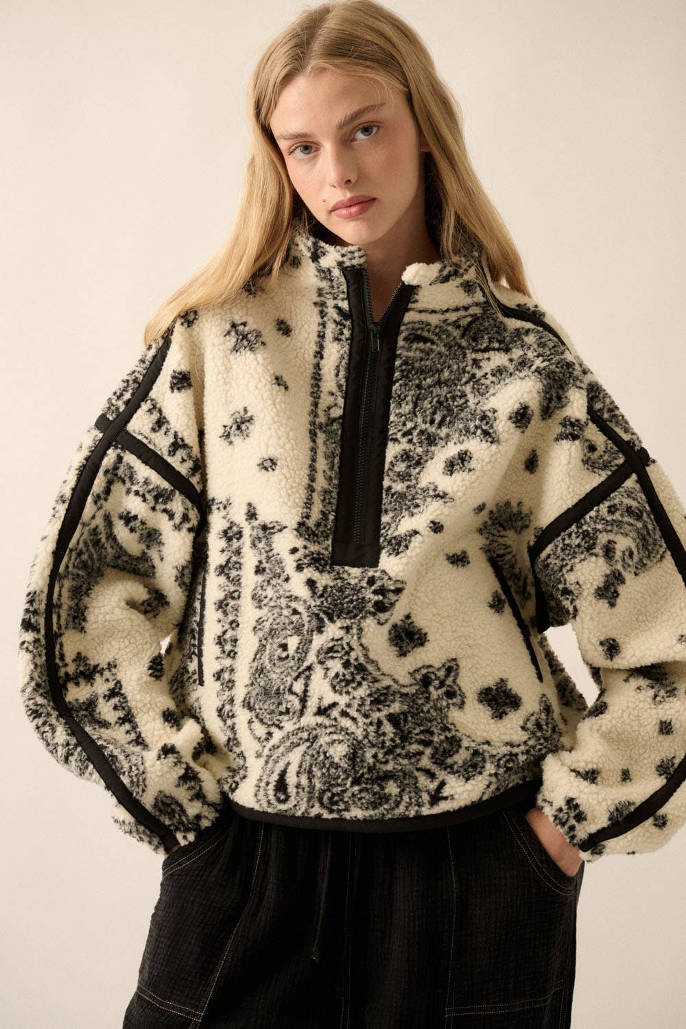 Floral Sherpa Fleece