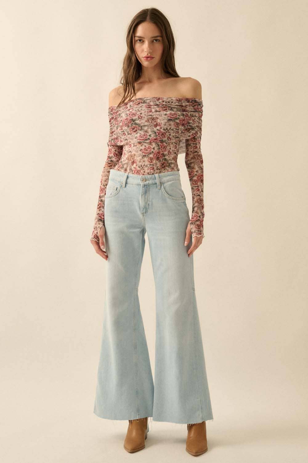 Floral Mesh Bodysuit
