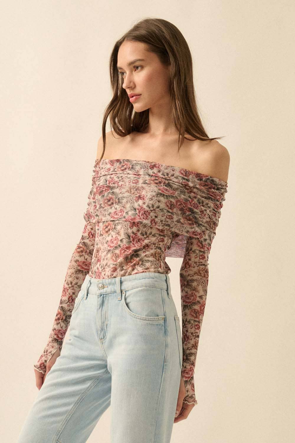 Floral Mesh Bodysuit