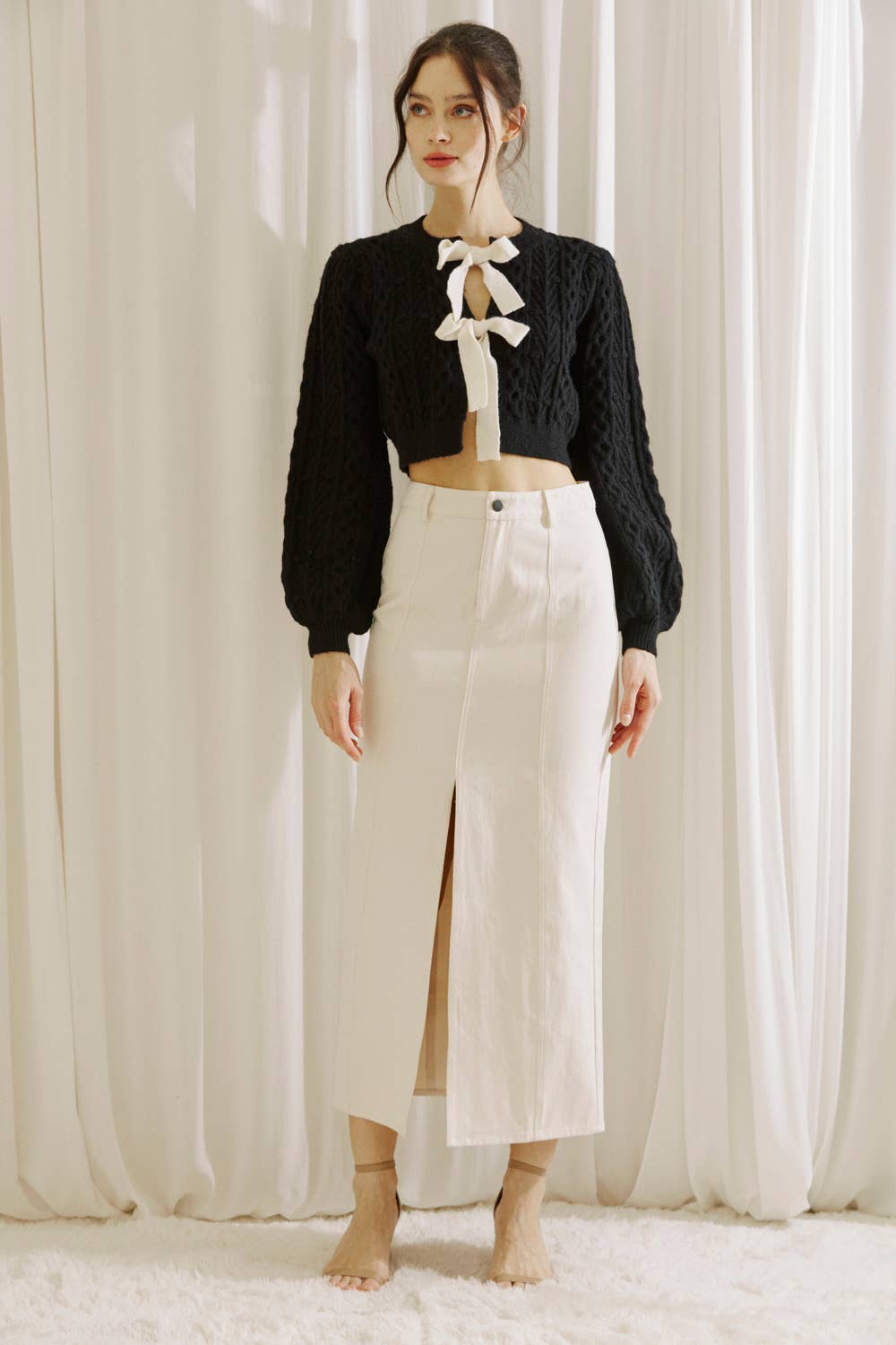 Take a Bow Cable Knit Cardi