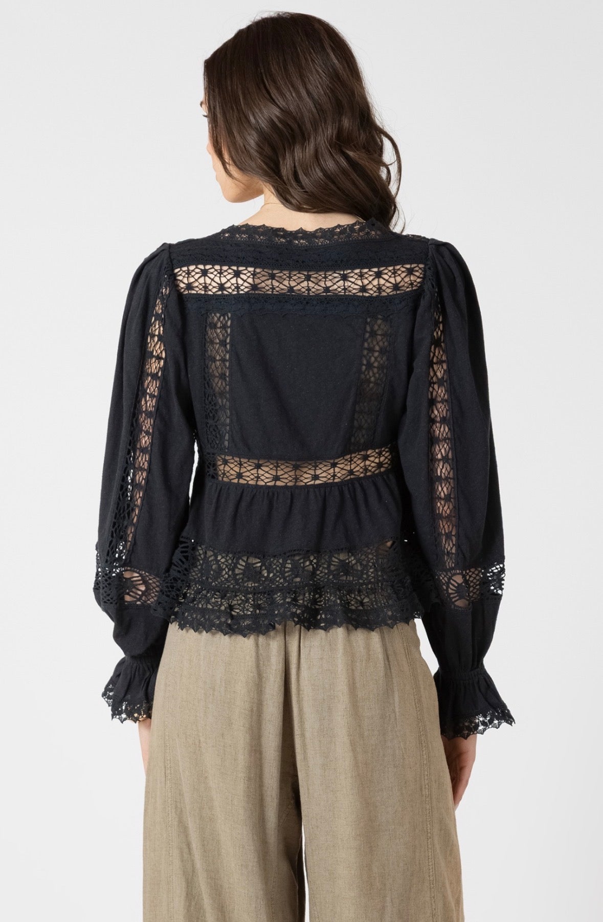 Laced Knit Top