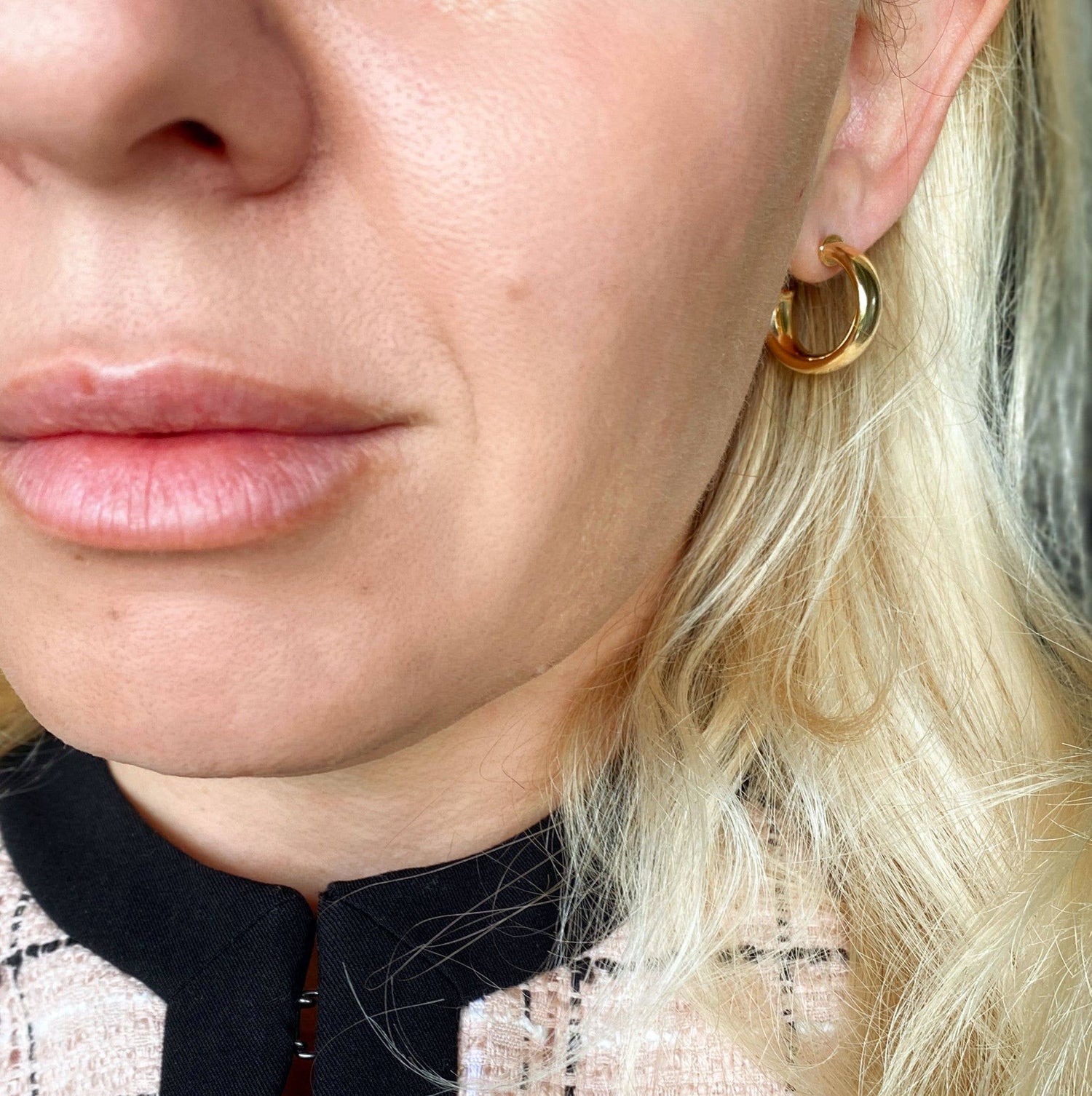 18k Gold Filled C Hoop: 25mm