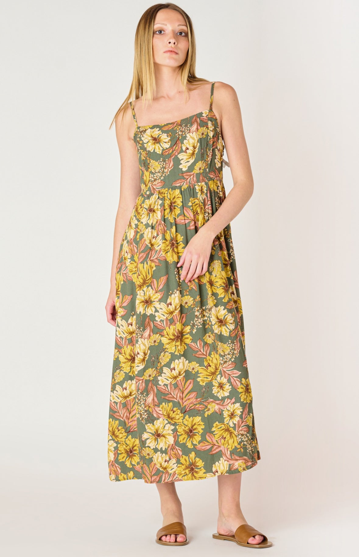 Golden Fields Midi Dress