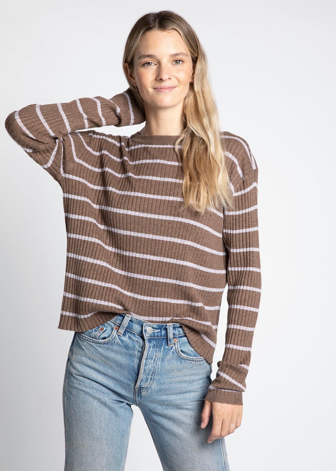 Raleigh Top in Flax Stone Stripe