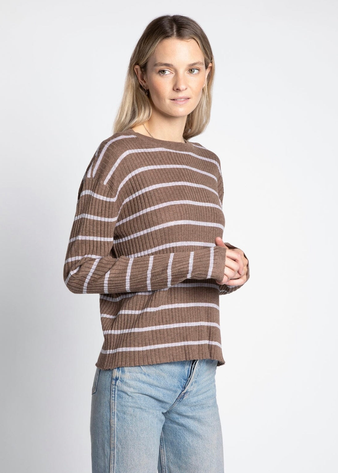 Raleigh Top in Flax Stone Stripe