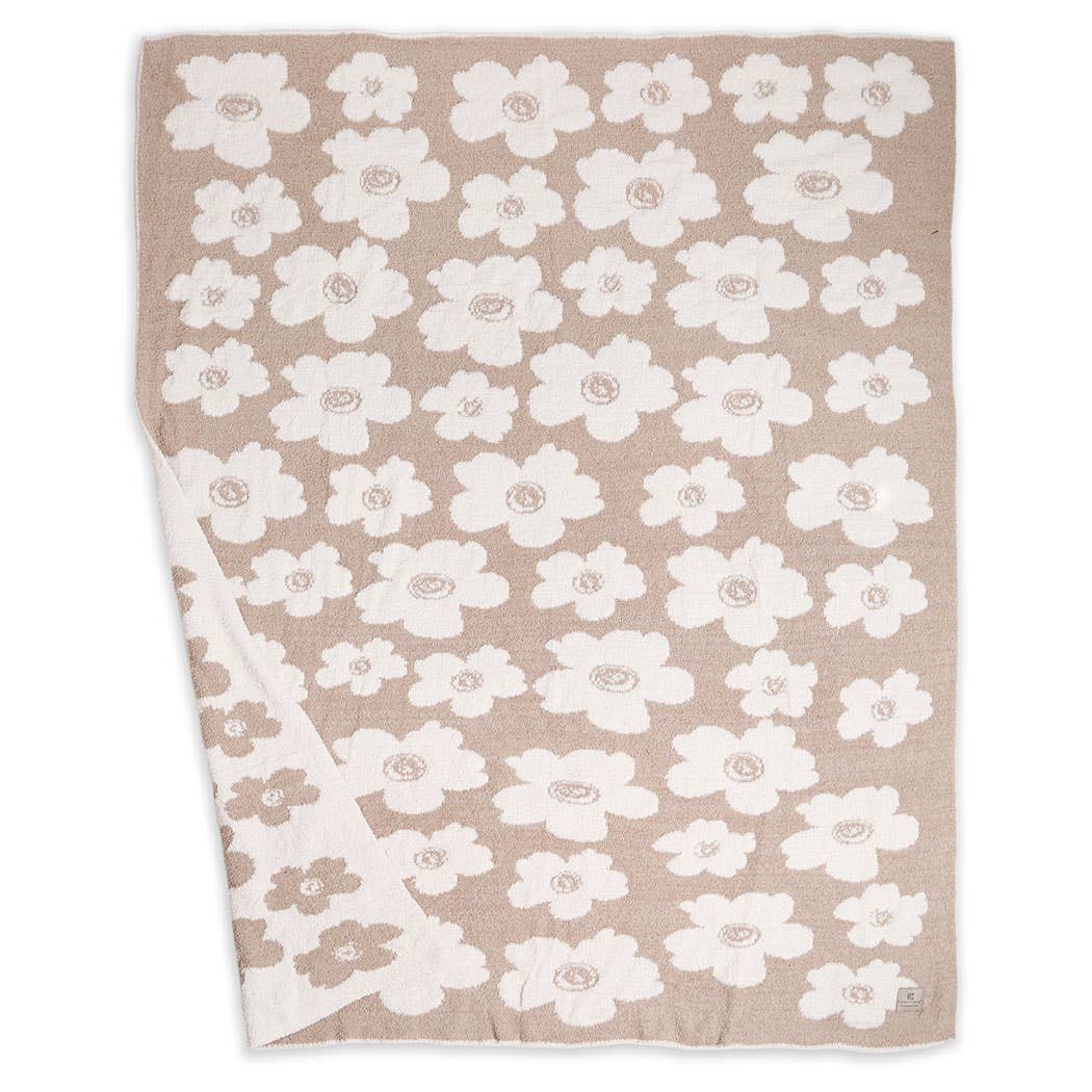 Daisy Flower Pattern Luxury Soft Throw Blanket