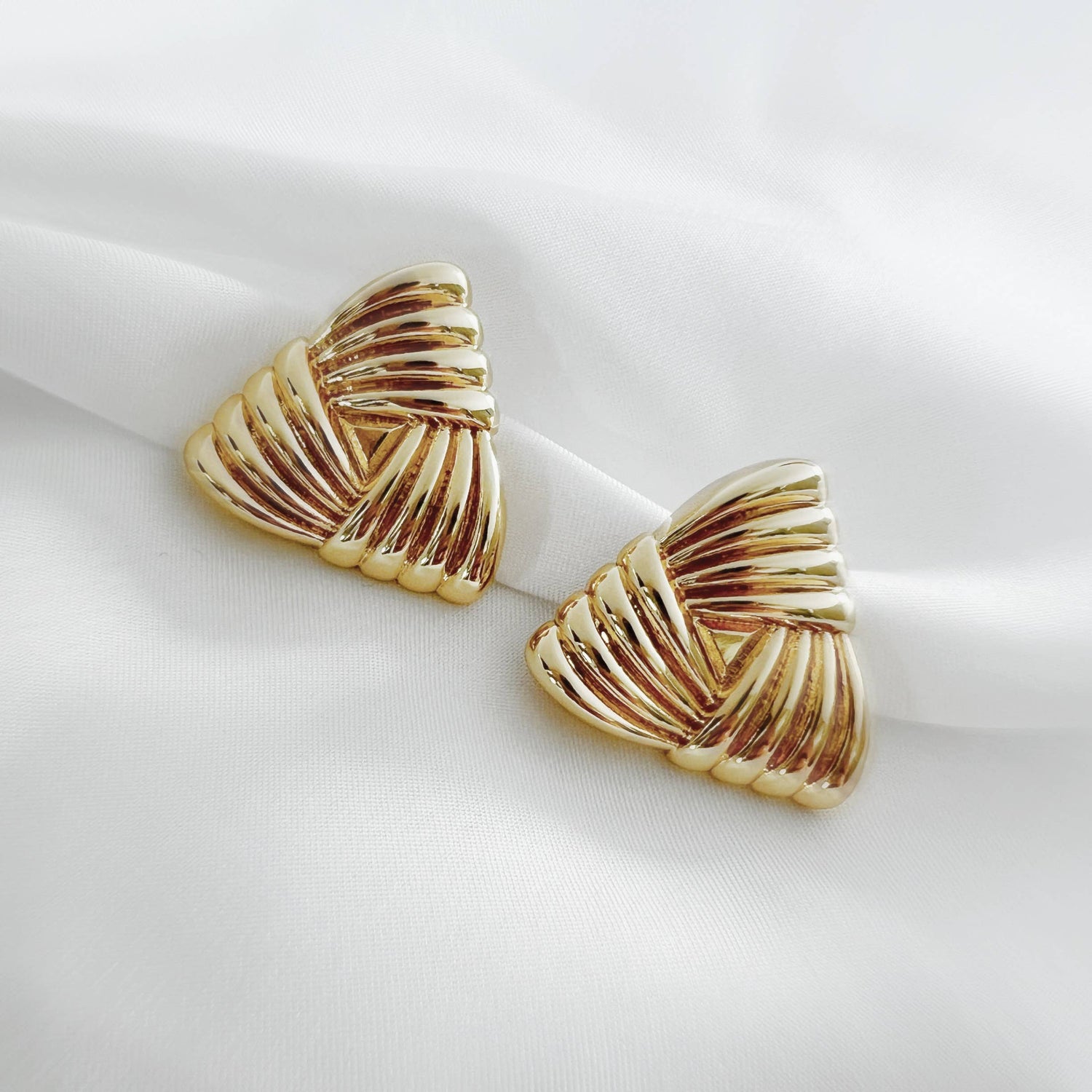 Knox Textured Triangle Knot Studs