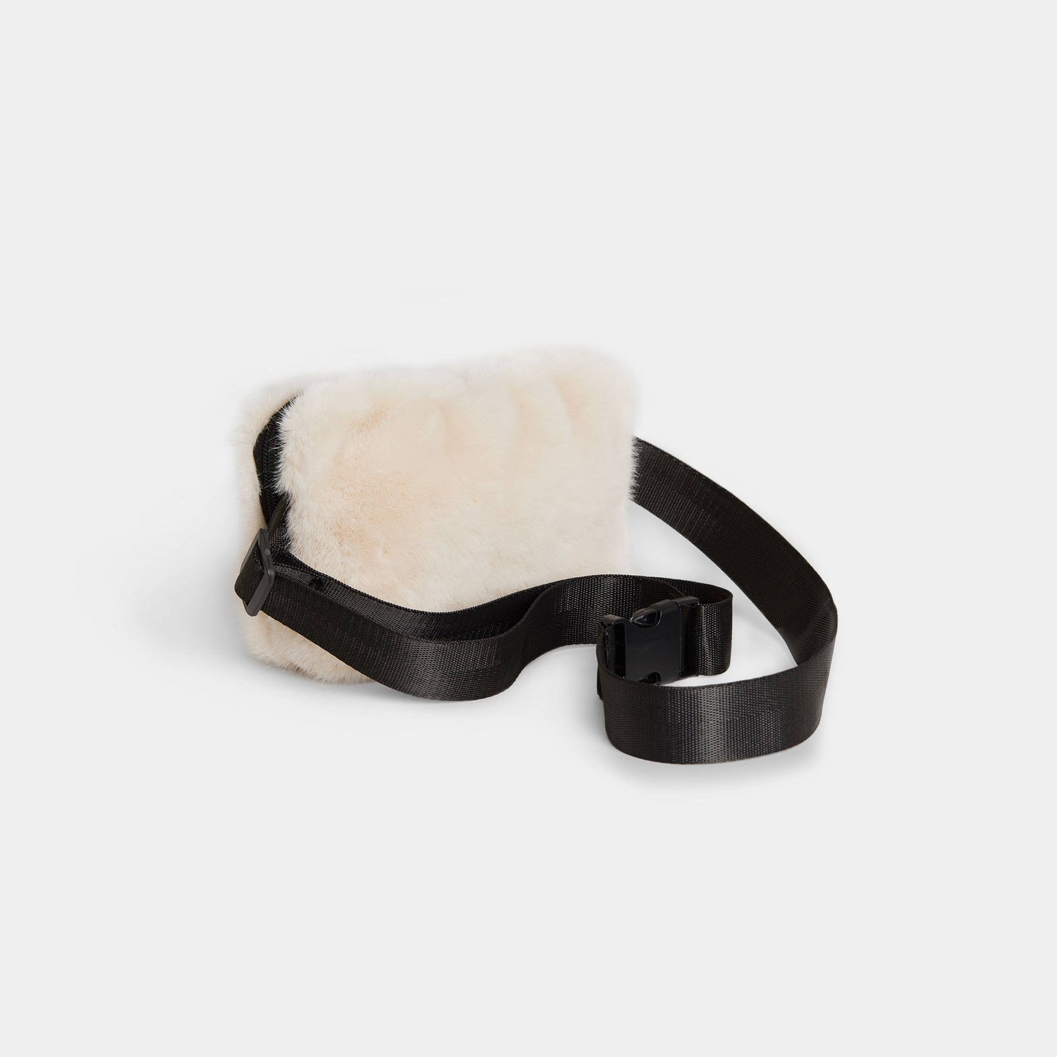 Estelle Faux Fur Sling Bag: Winter White