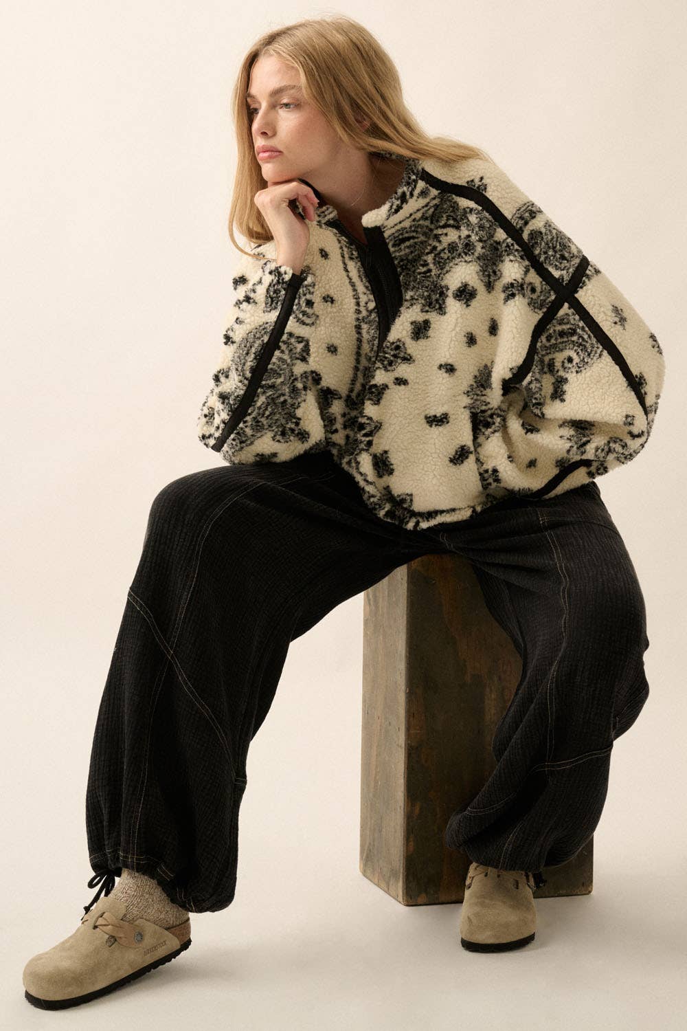 Floral Sherpa Fleece