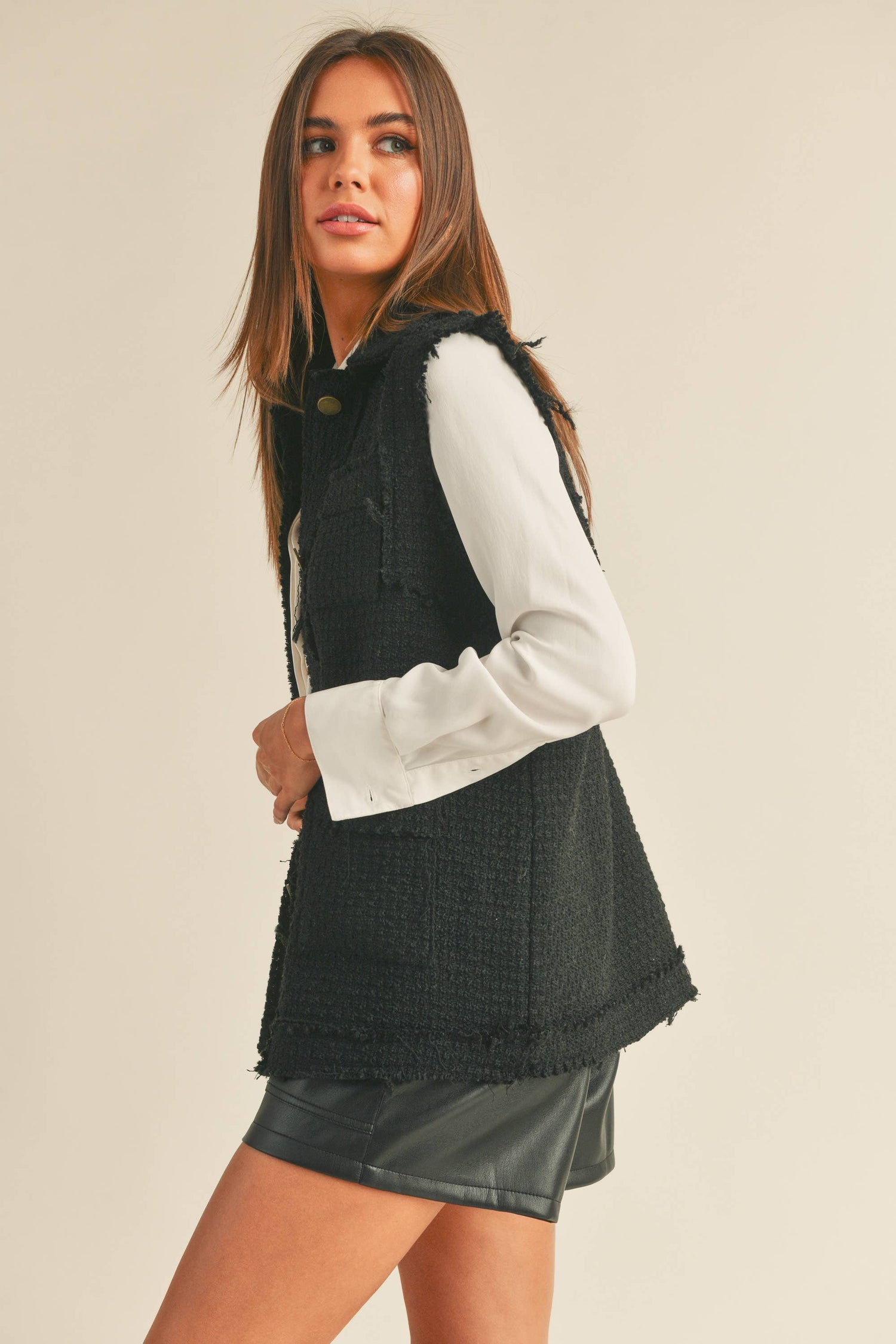 Cara Tweed Vest