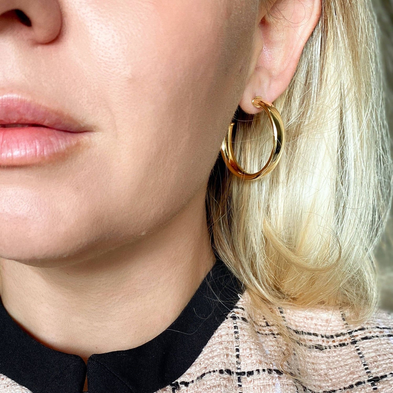 18k Gold Filled C Hoop: 25mm