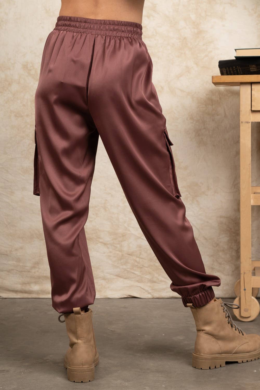 Satin Cargo Jogger