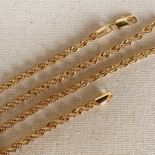 18k Gold Filled Rope Chain | 16 inches