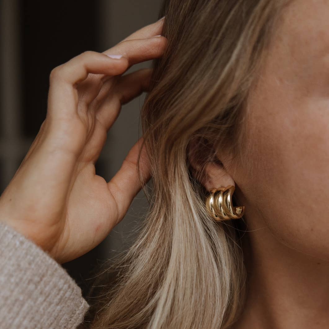 Triple Threat Chunky Statement Hoops