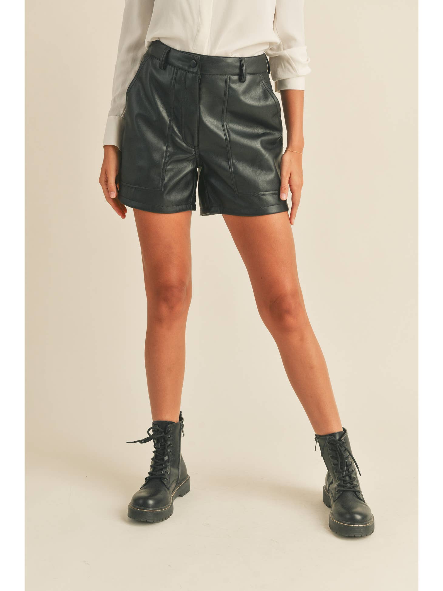 Margo Leather Shorts