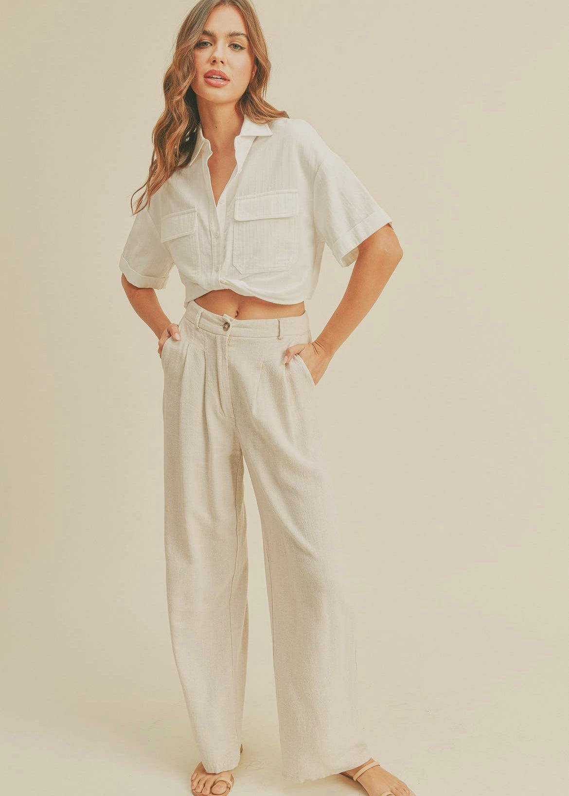 Bryn Boxy Crop Shirt