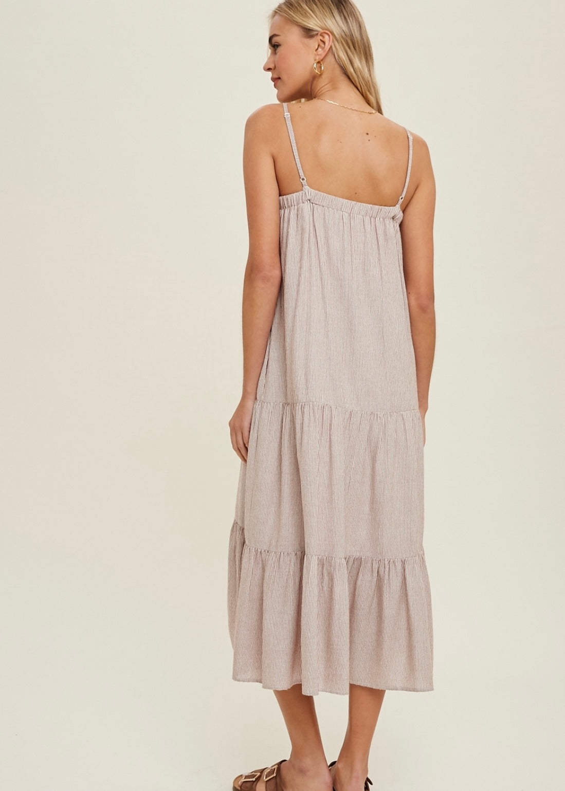 Scarlett Striped Midi Dress