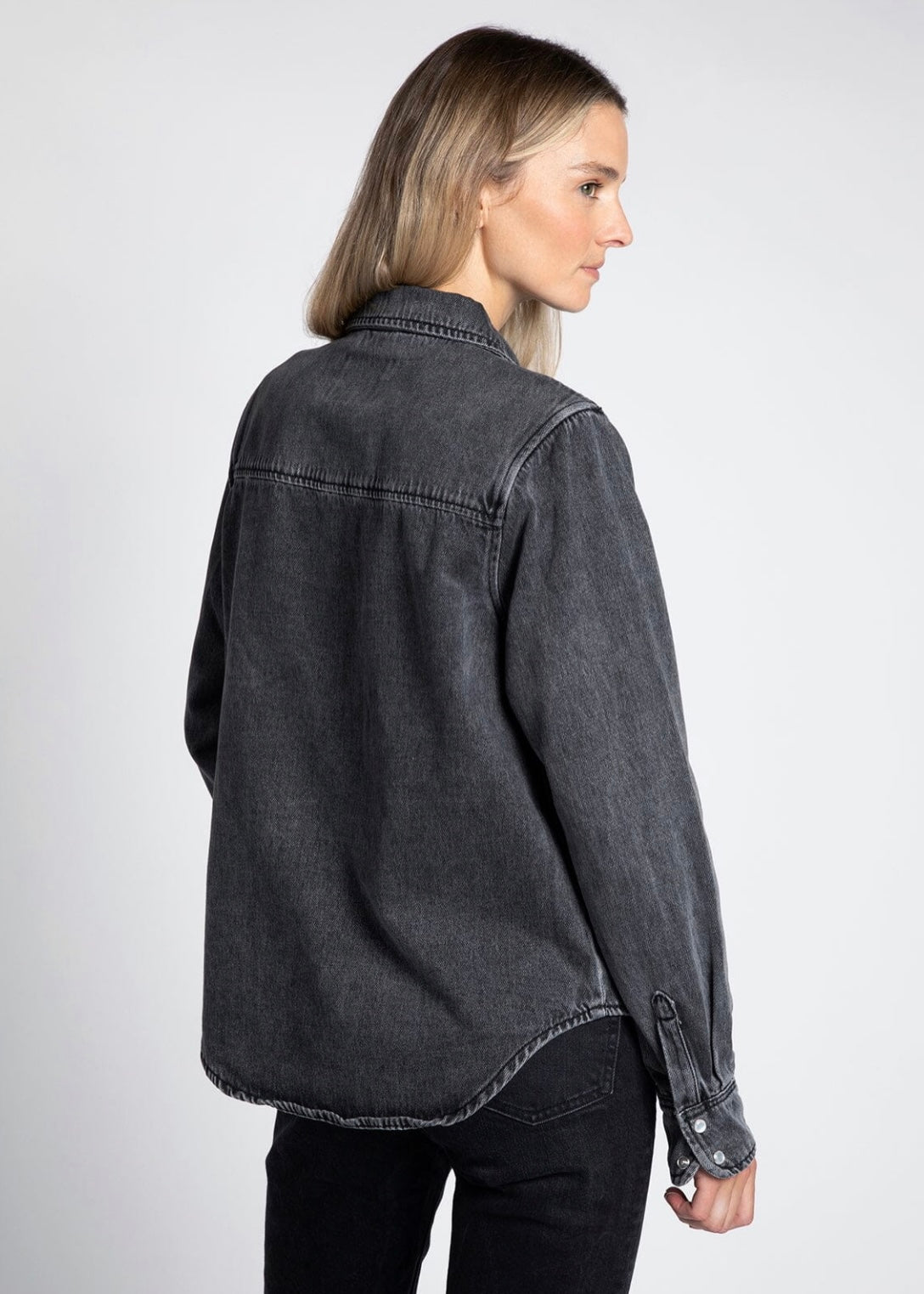 Pippin Button Down in Black Wash