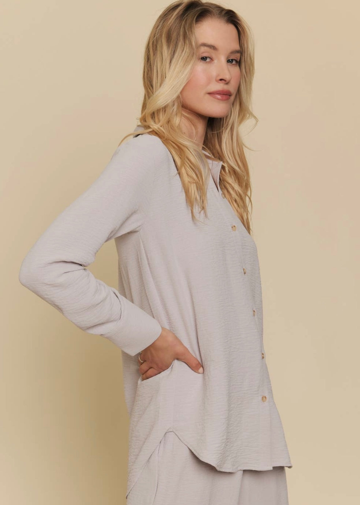 Laney Textured Button Down