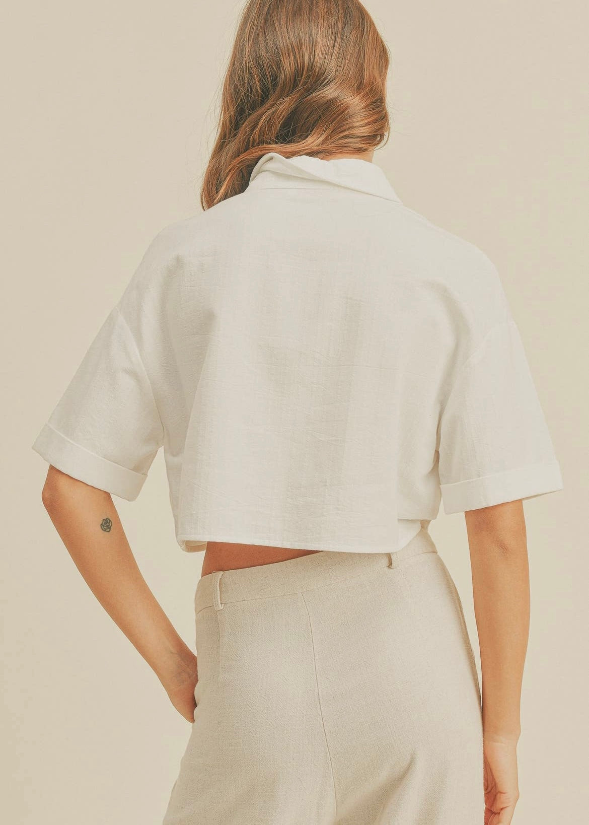 Bryn Boxy Crop Shirt