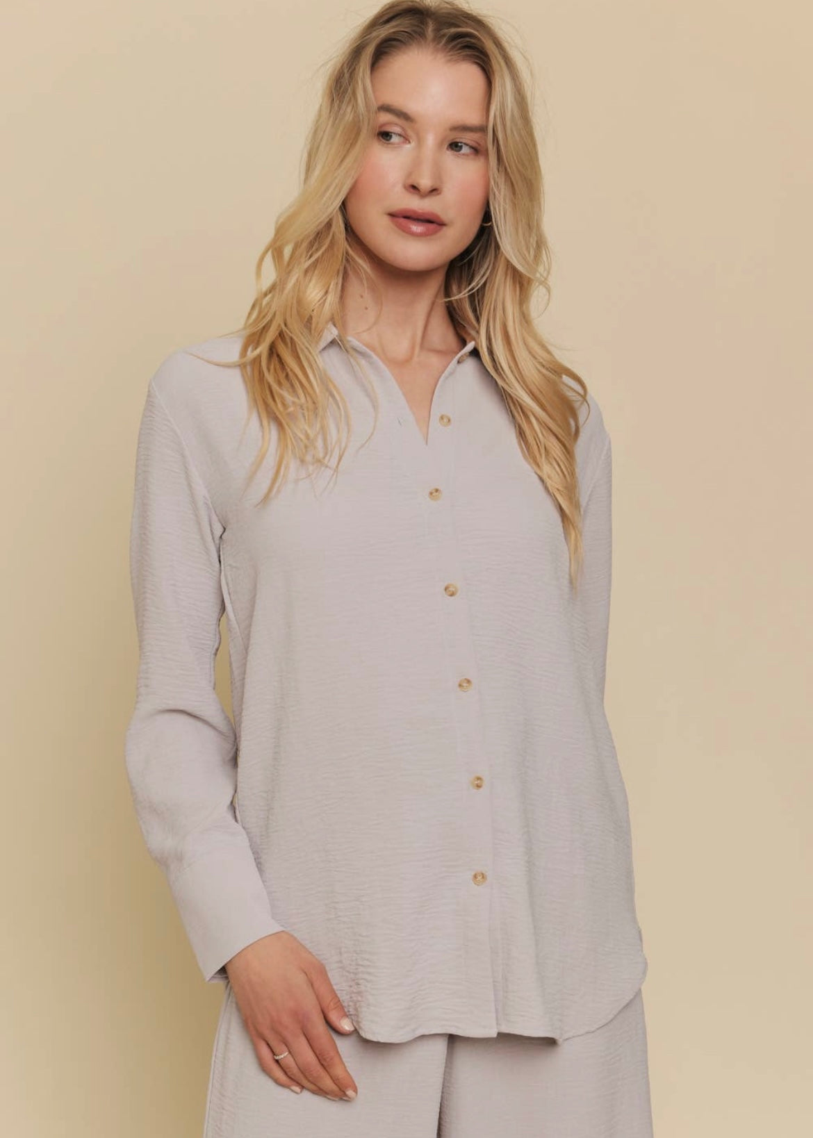 Laney Textured Button Down