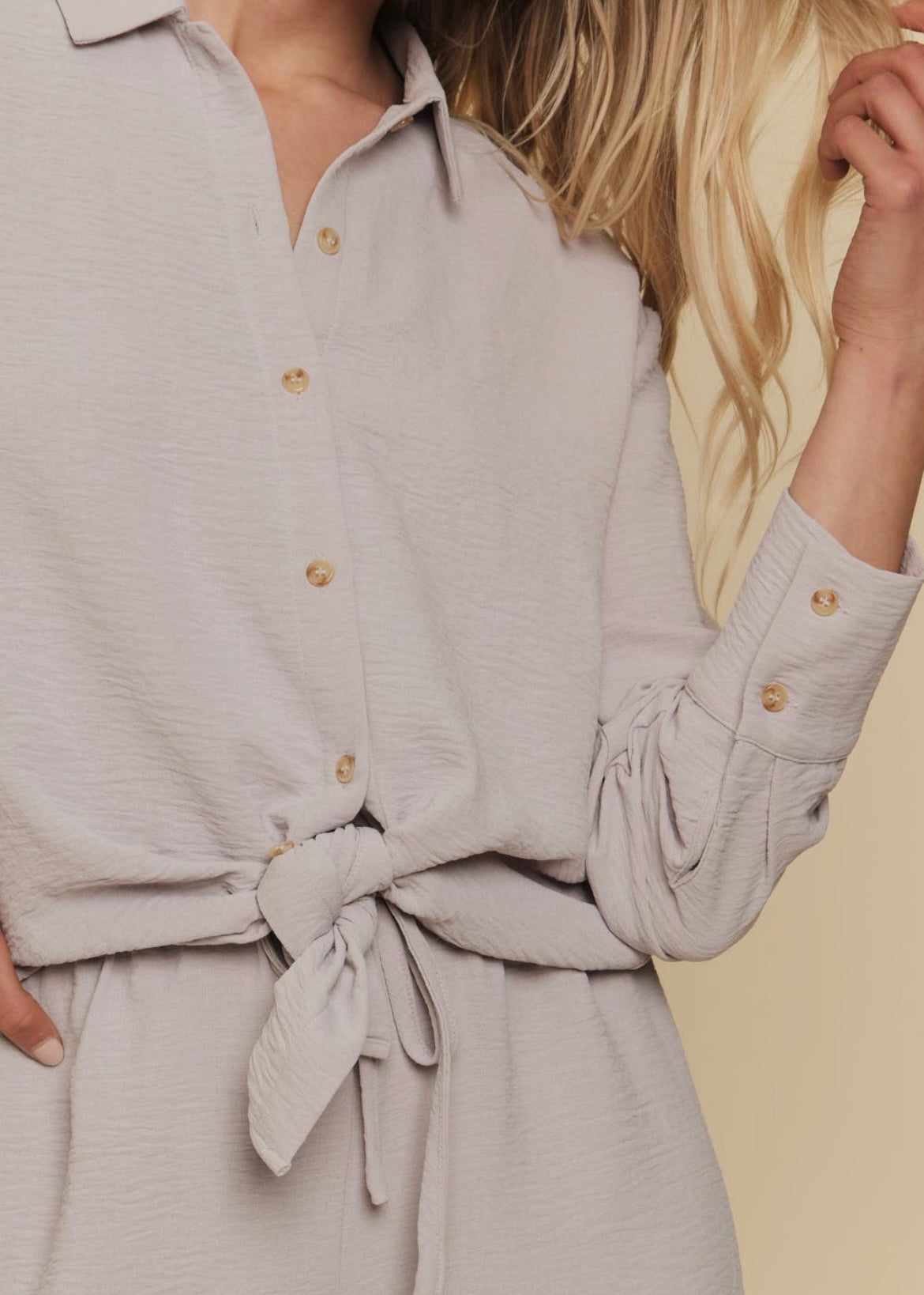 Laney Textured Button Down