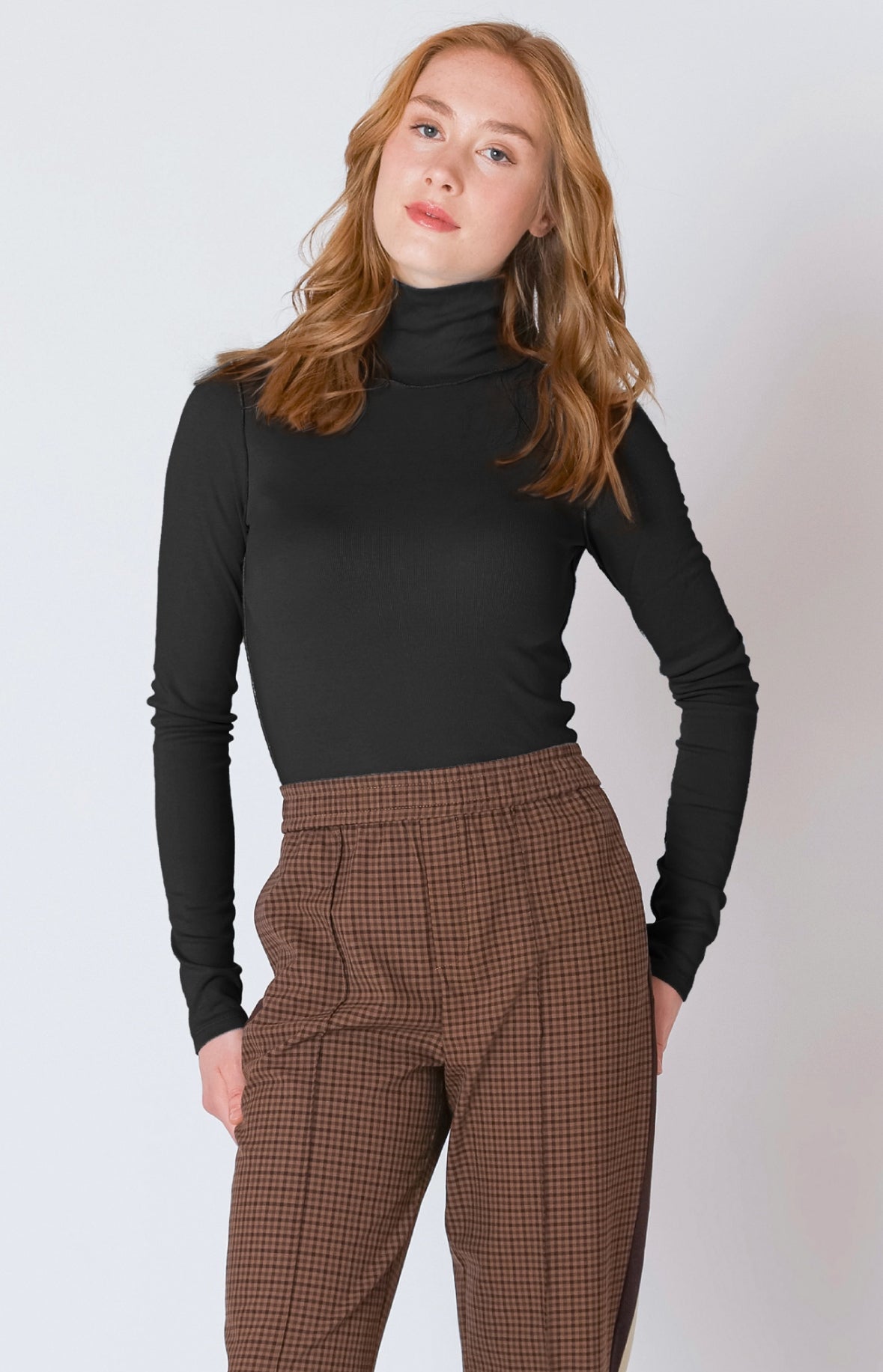 Exposed Seam Turtleneck