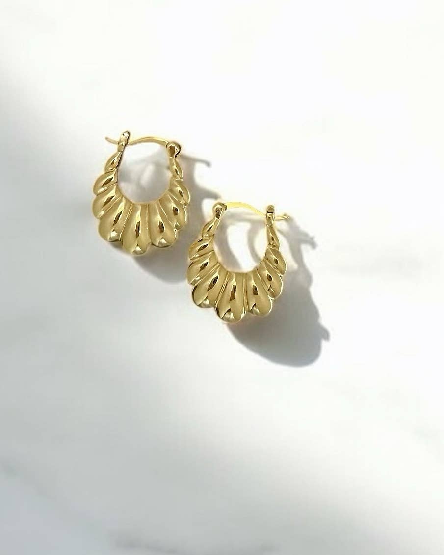 Radiant Puffy Croissant Hoops