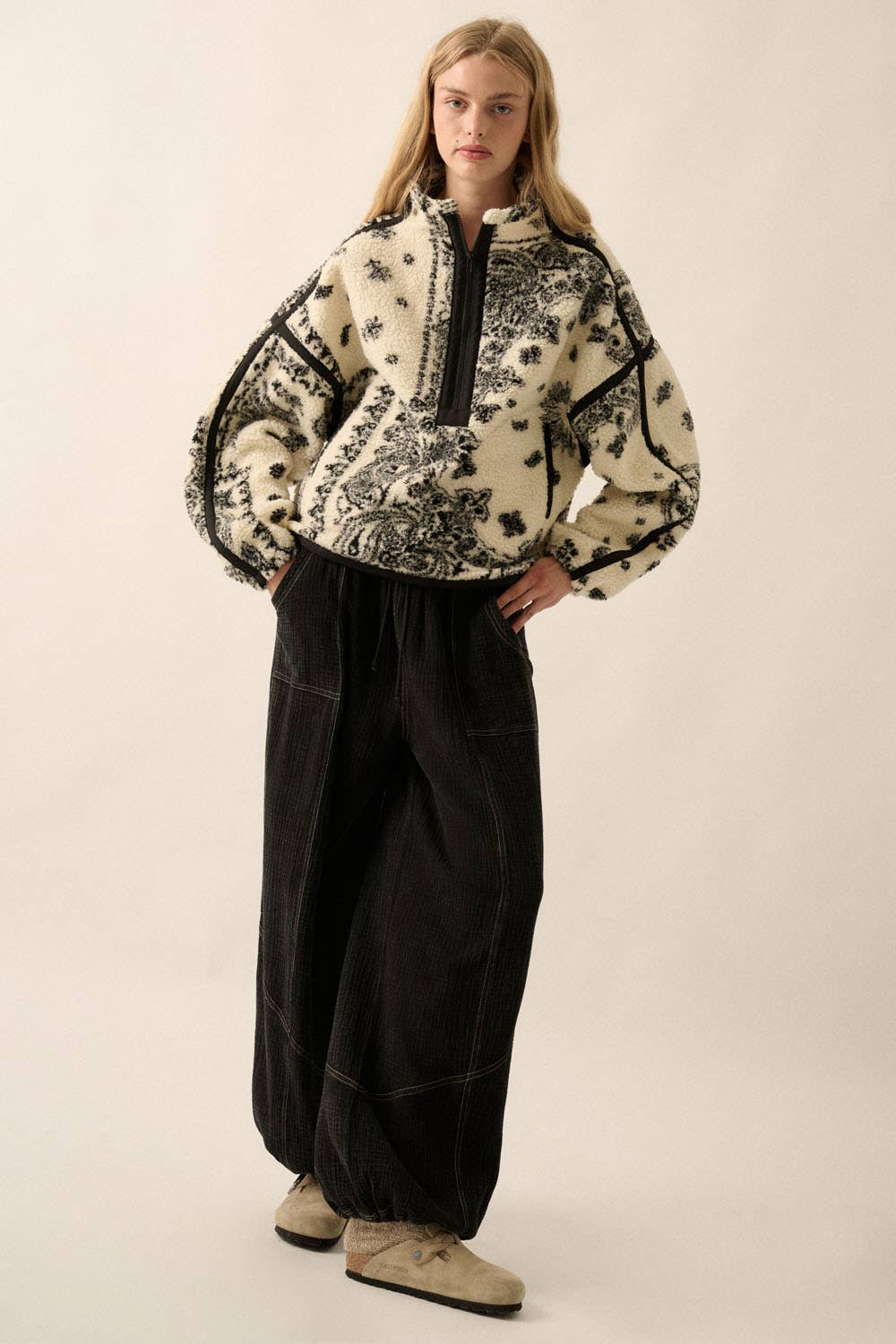 Floral Sherpa Fleece