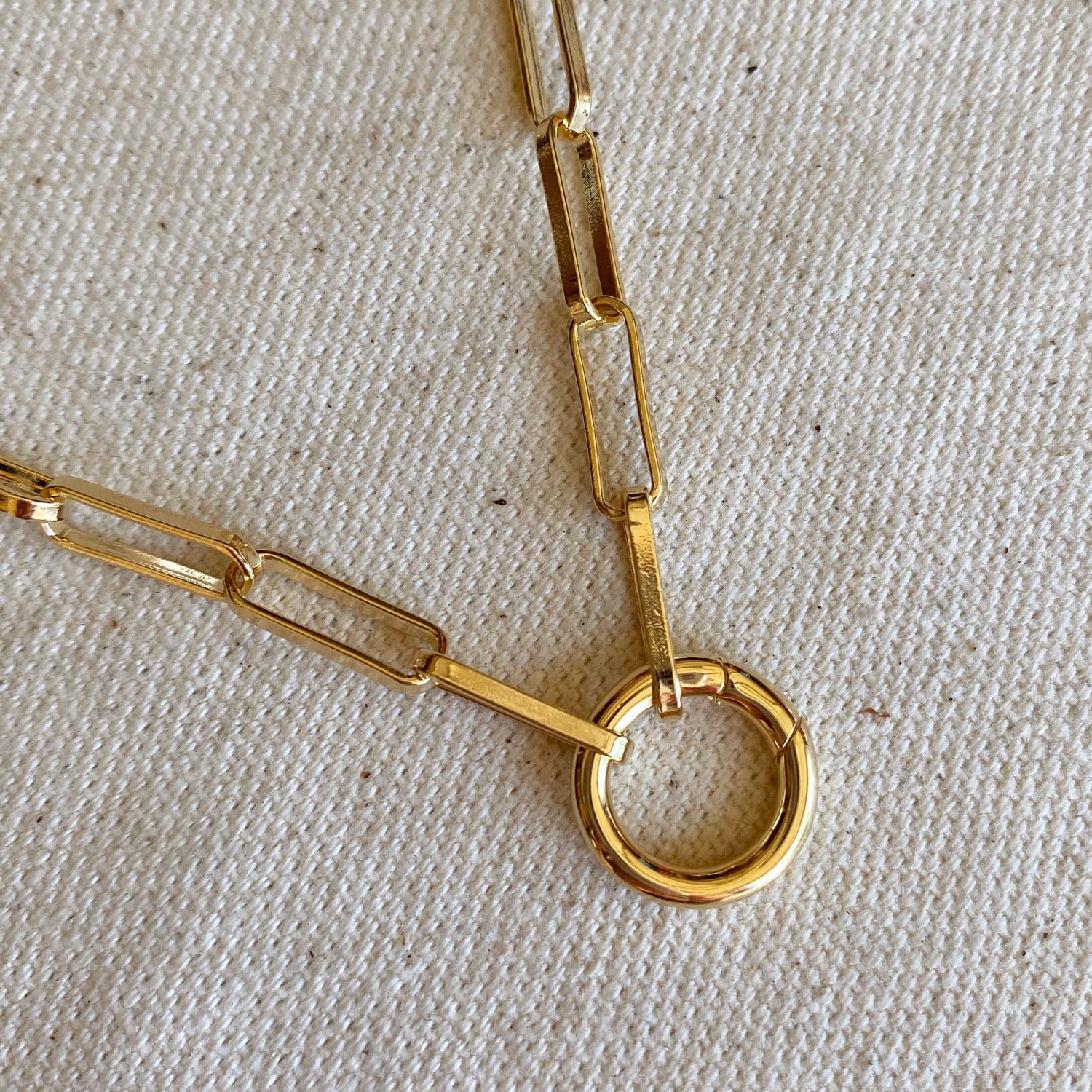 18k Gold Filled Paperclip Chain Necklace