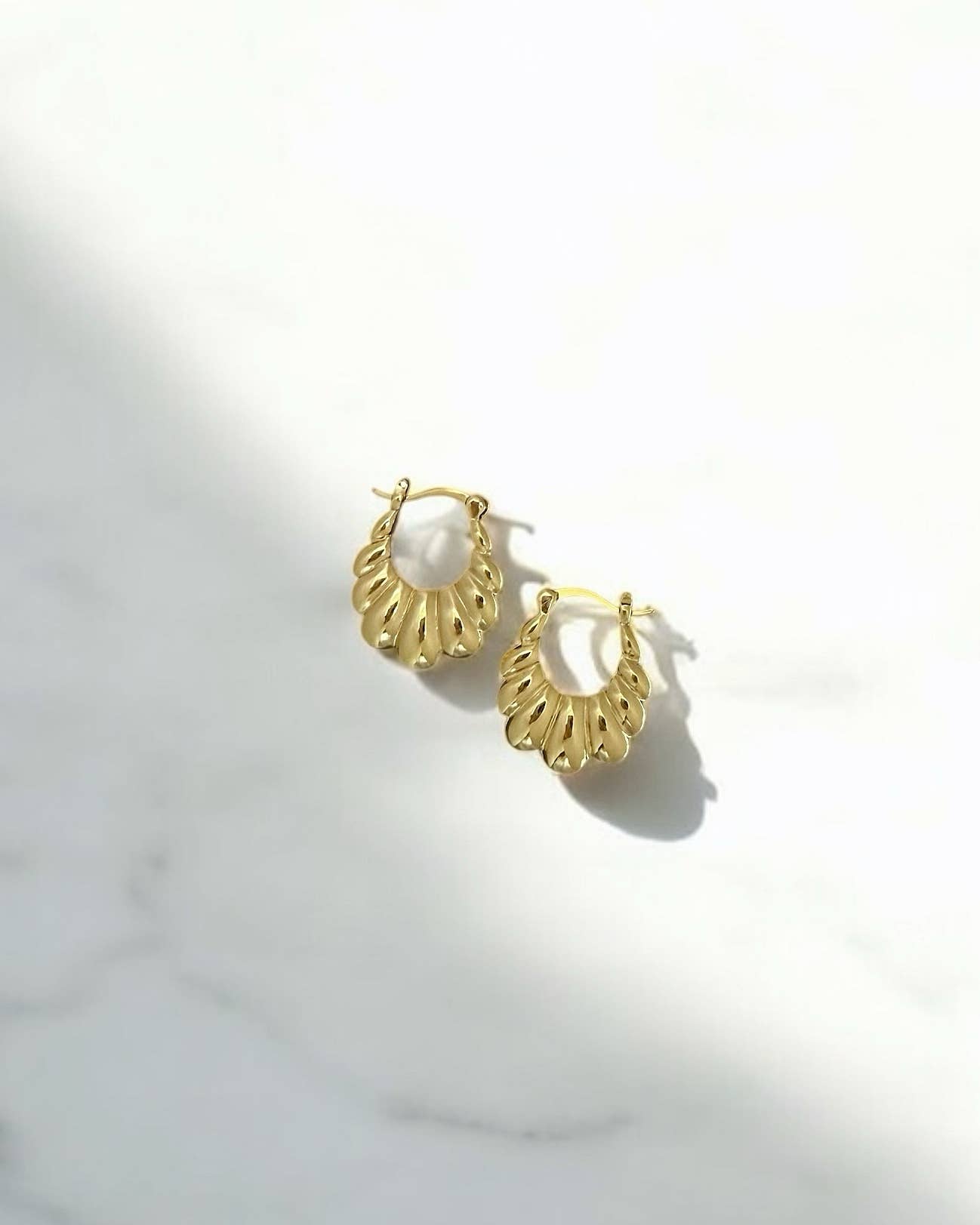 Radiant Puffy Croissant Hoops