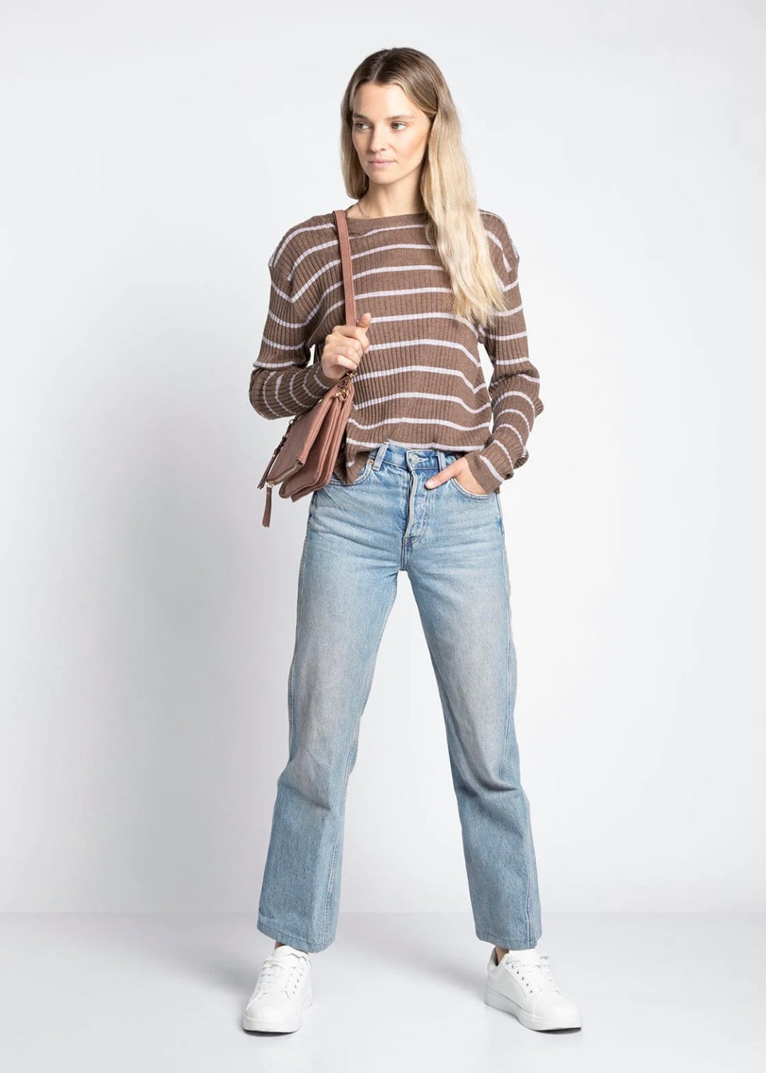 Raleigh Top in Flax Stone Stripe
