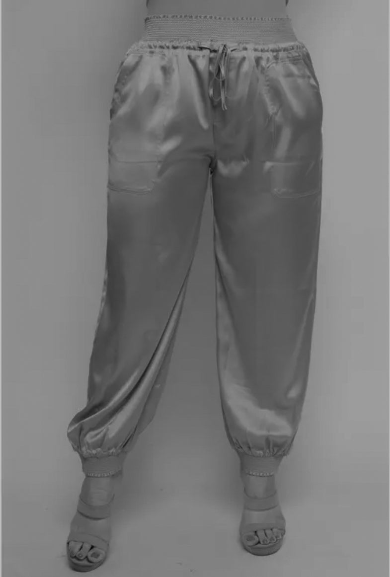 Extended Size Satin Jogger