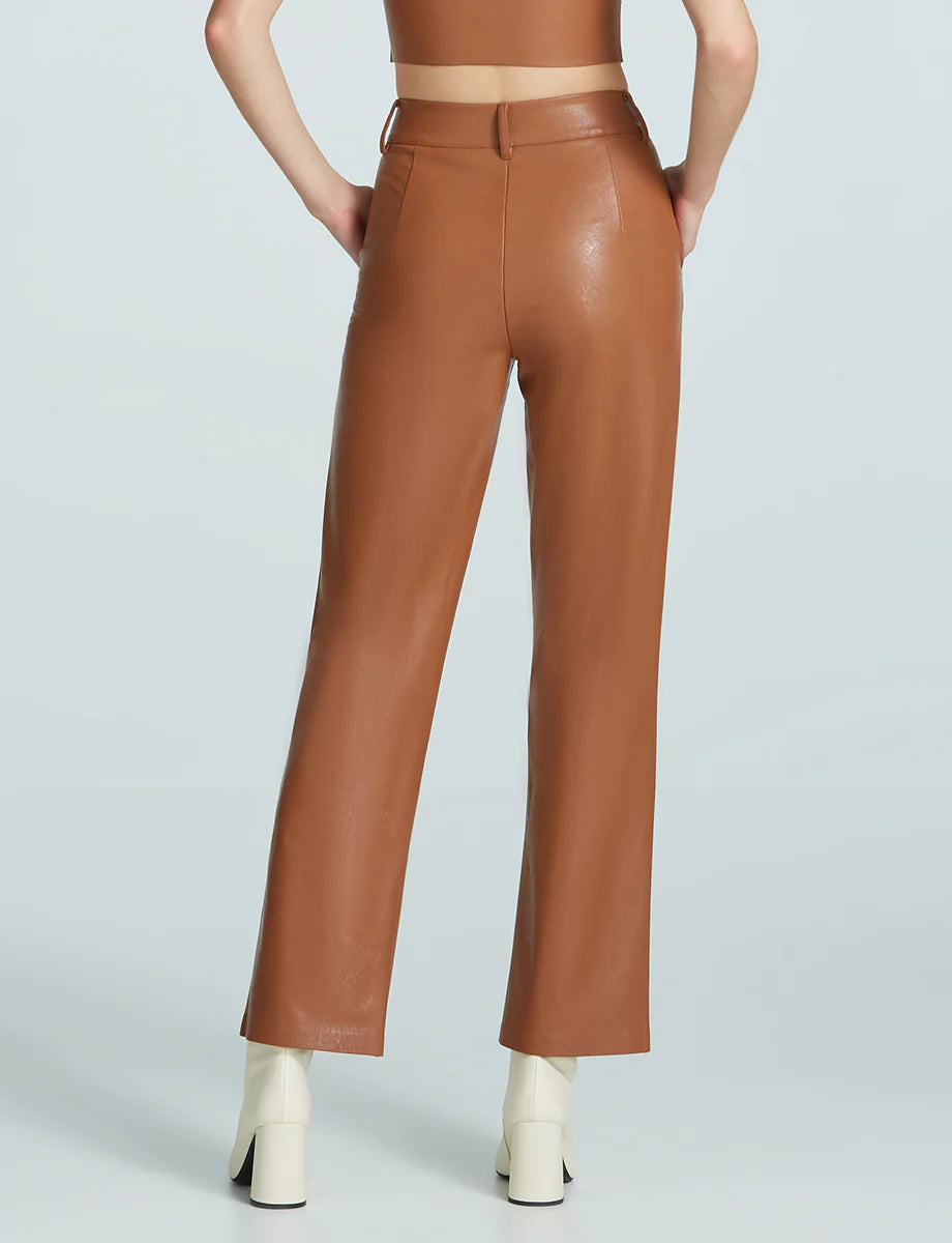 Faux leather trouser