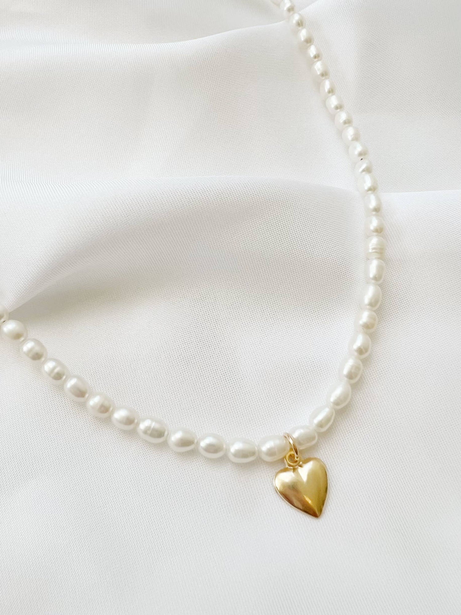 Kassandra Heart Freshwater Pearl Necklace