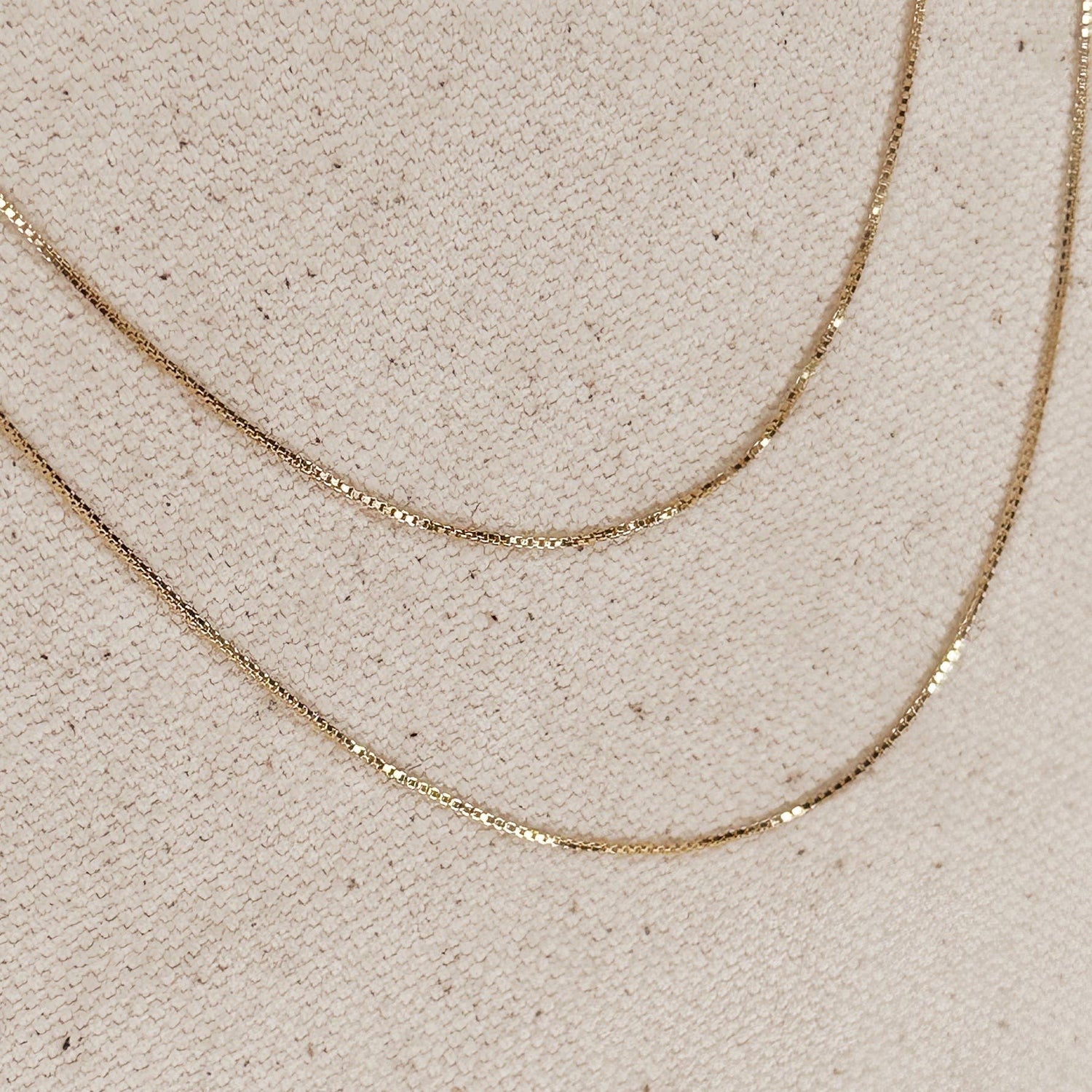 18k Gold Filled Box Chain - 18 inches