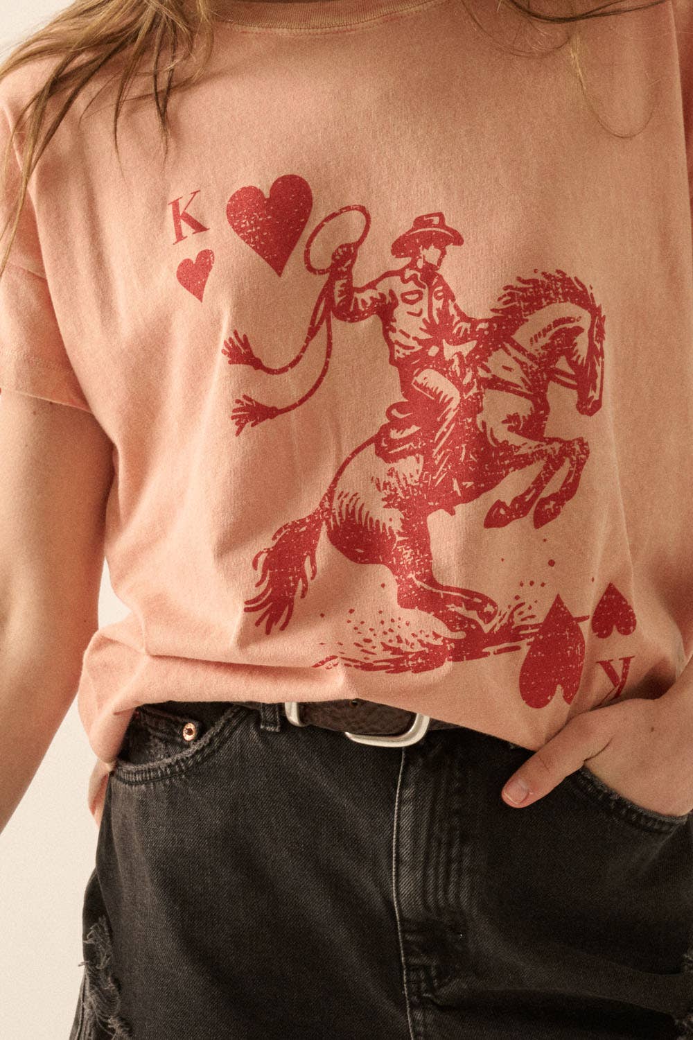 Cowboy King of Hearts Vintage Tee