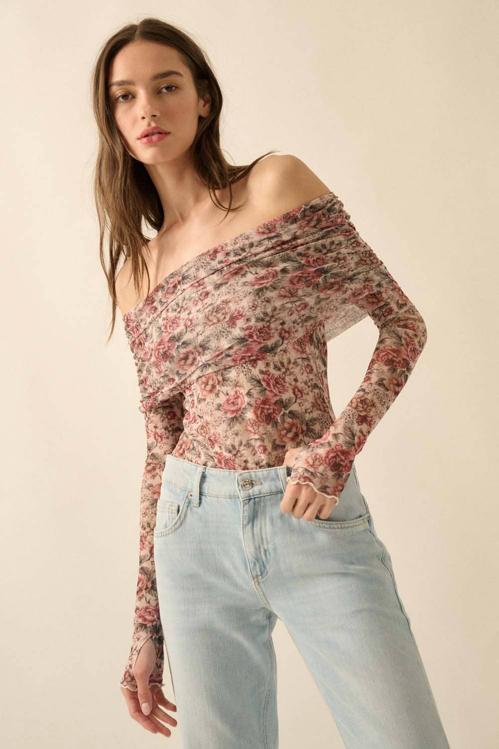 Floral Mesh Bodysuit