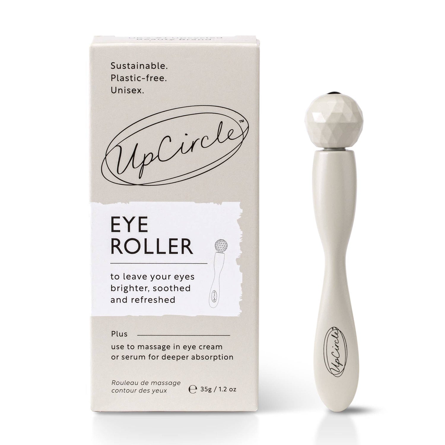 Plastic Free Eco Eye Roller for dark circles + puffy eyes