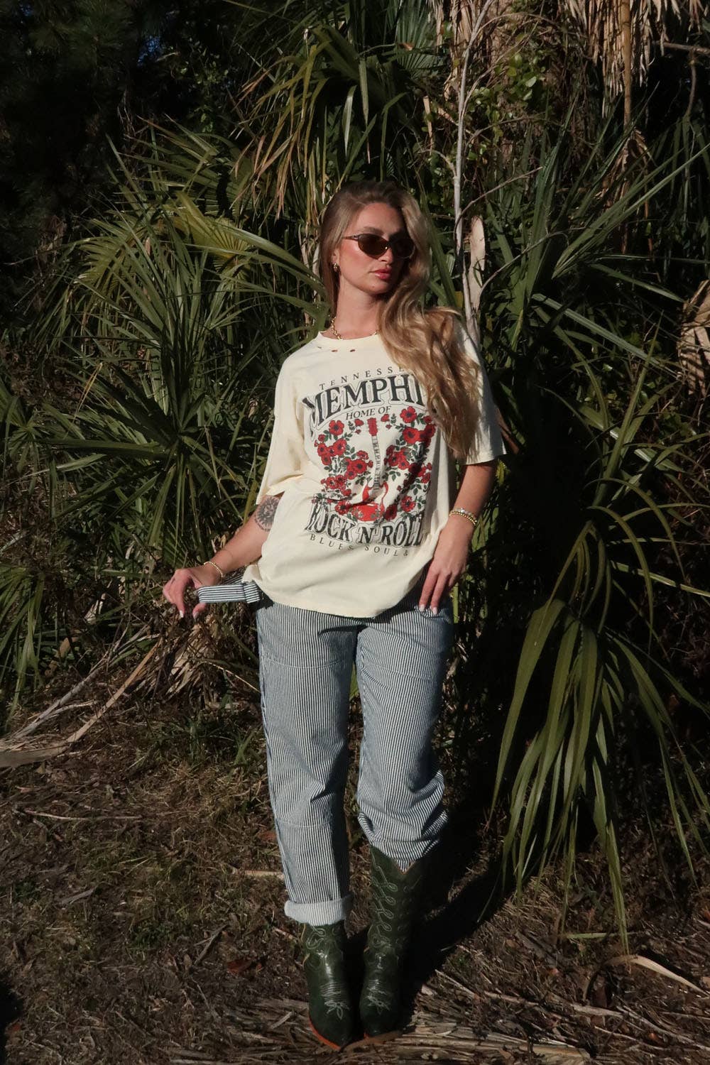 Home Of Rock 'N' Roll Vintage-Wash Graphic Tee