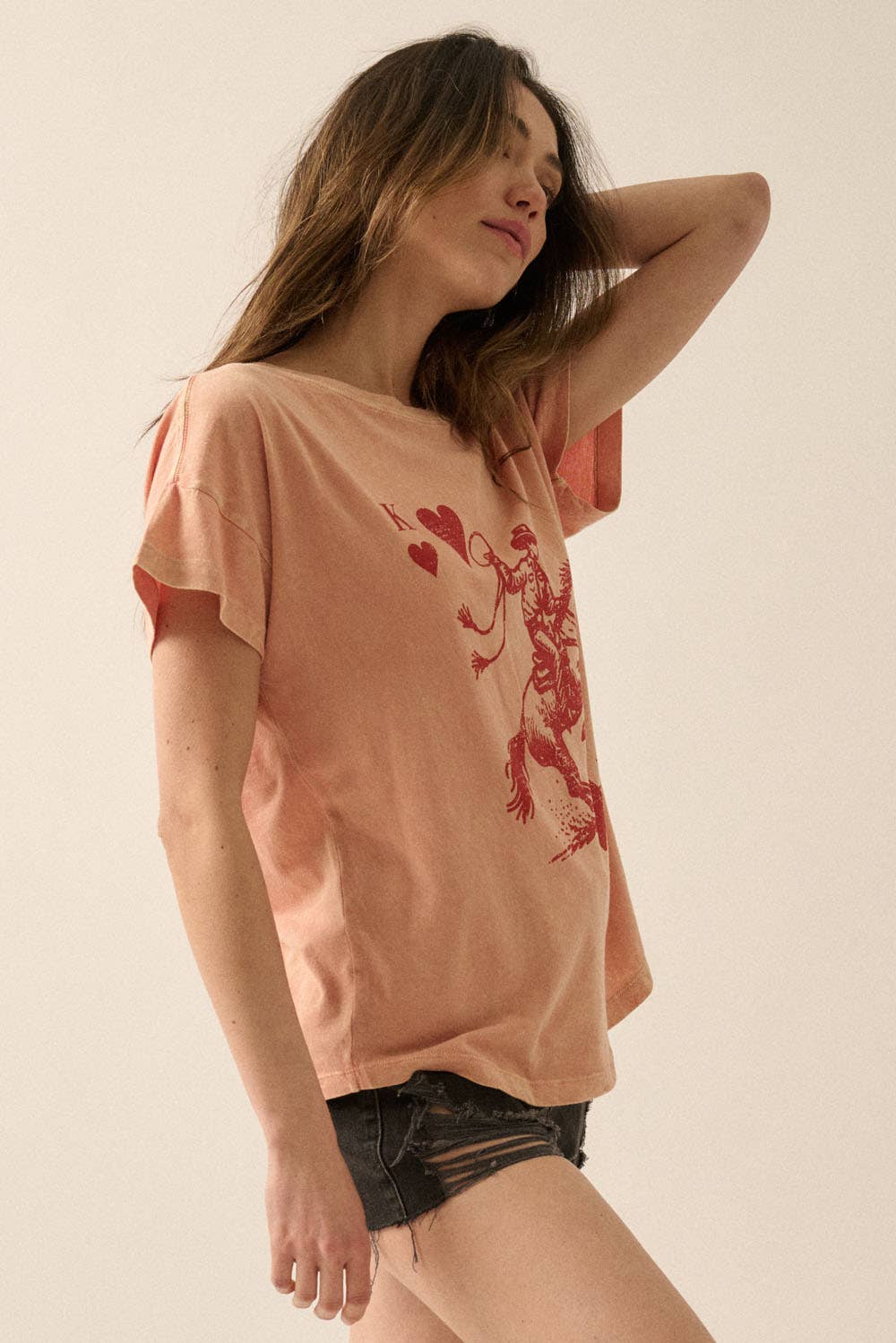 Cowboy King of Hearts Vintage Tee