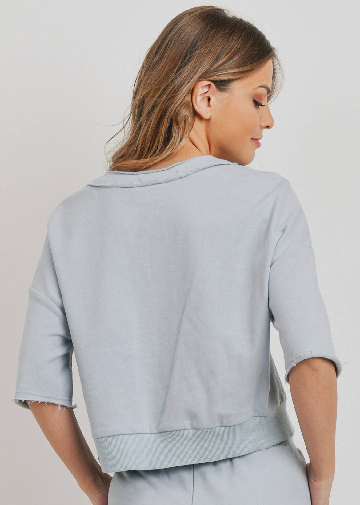 Fern French Terry Snap Top